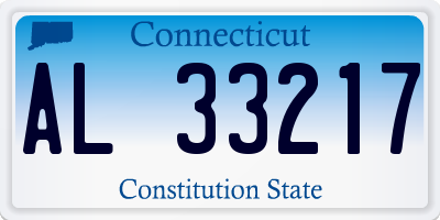 CT license plate AL33217