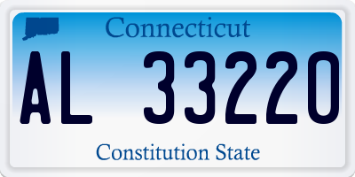 CT license plate AL33220