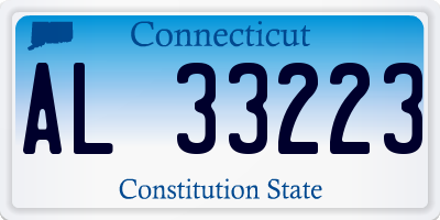 CT license plate AL33223