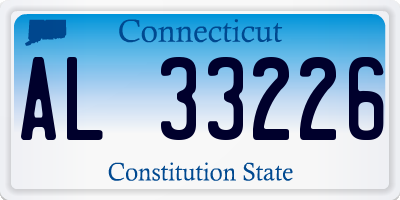 CT license plate AL33226