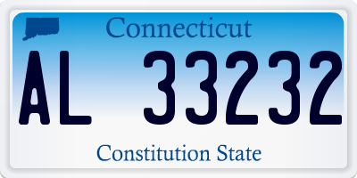 CT license plate AL33232