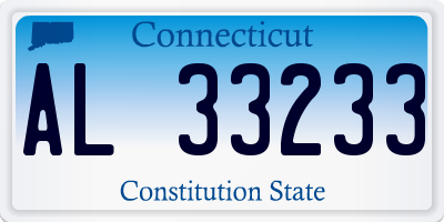 CT license plate AL33233