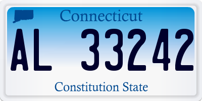 CT license plate AL33242