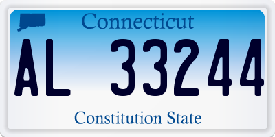 CT license plate AL33244