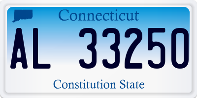 CT license plate AL33250