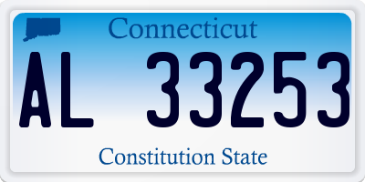CT license plate AL33253