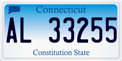 CT license plate AL33255