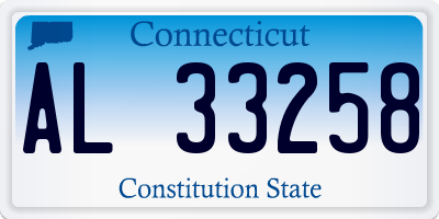 CT license plate AL33258