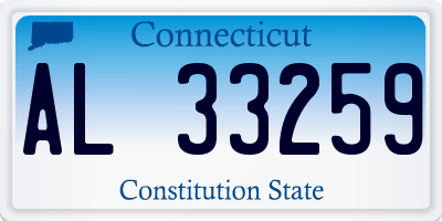 CT license plate AL33259