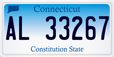 CT license plate AL33267