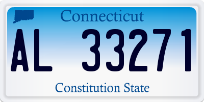 CT license plate AL33271