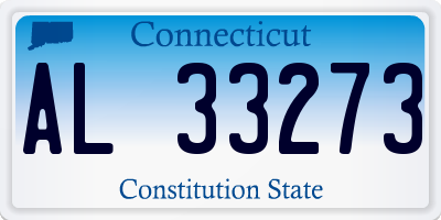 CT license plate AL33273