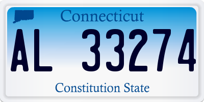 CT license plate AL33274