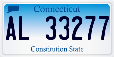 CT license plate AL33277
