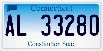 CT license plate AL33280