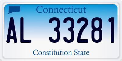 CT license plate AL33281
