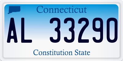 CT license plate AL33290