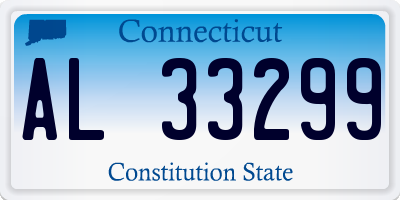 CT license plate AL33299
