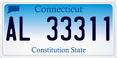 CT license plate AL33311