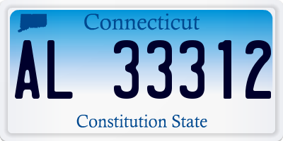 CT license plate AL33312