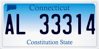 CT license plate AL33314