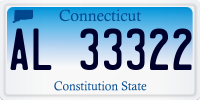 CT license plate AL33322