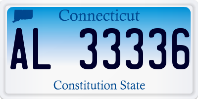 CT license plate AL33336