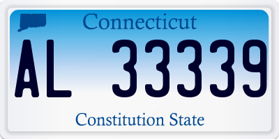 CT license plate AL33339