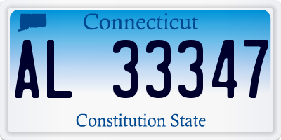 CT license plate AL33347