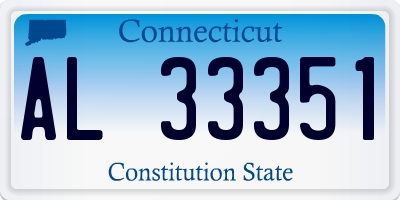 CT license plate AL33351