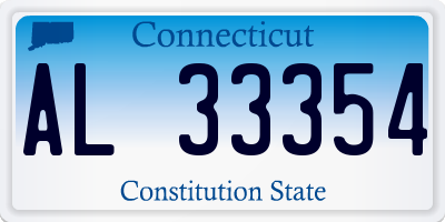 CT license plate AL33354