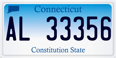 CT license plate AL33356