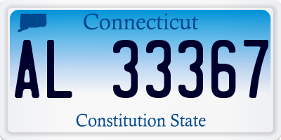 CT license plate AL33367