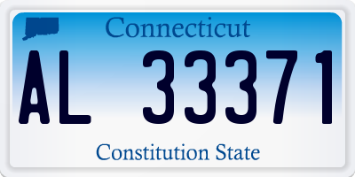 CT license plate AL33371