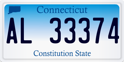 CT license plate AL33374