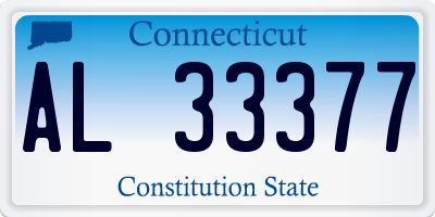 CT license plate AL33377
