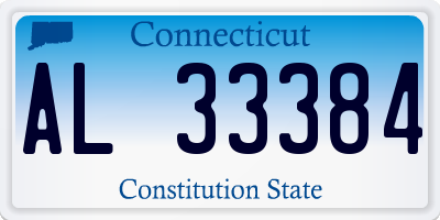 CT license plate AL33384