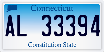CT license plate AL33394