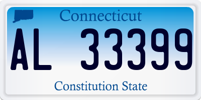 CT license plate AL33399