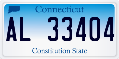 CT license plate AL33404