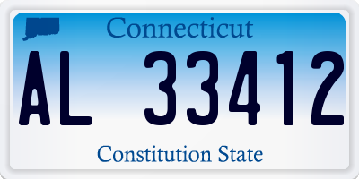 CT license plate AL33412