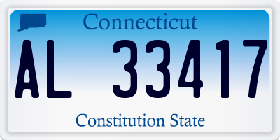 CT license plate AL33417