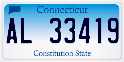 CT license plate AL33419