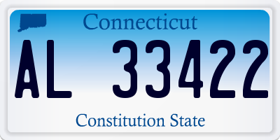 CT license plate AL33422