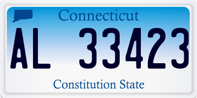 CT license plate AL33423