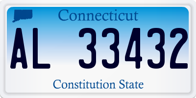CT license plate AL33432