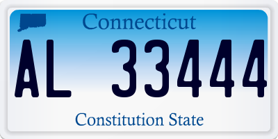 CT license plate AL33444