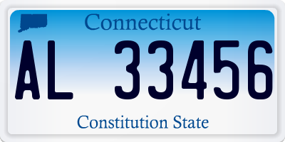 CT license plate AL33456
