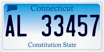 CT license plate AL33457