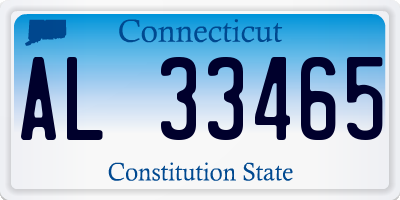 CT license plate AL33465